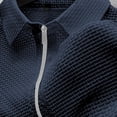 thumbnail image 5 of Bibifish Mens Zip Up Polo Shirt Collar Waffle Knit Lightweight Stretch Tshirts Breathable Wrinkle Resistant Undershirt Business Casual Daily Wear Tops, 5 of 5