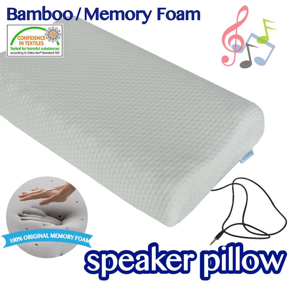 Comfyt Pillow Speaker Built in HQ Stereo Speakers Memory Foam Pillow