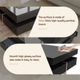thumbnail image 6 of Gzxs Modern High Gloss Coffee Table with 4 Drawers, Multi-Storage Center Table for Living Room, Home Office, 31.5"L x 31.5"W x 13.7"H, Black, 6 of 10