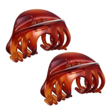 Hair Claw Clip Hair Claw Clamp Banana Hair Clips for Thick Hair, 2Pcs ( Coffee )