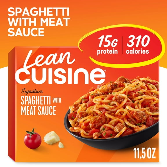 Lean Cuisine Meat Sauce Spaghetti Microwave Meals for Lunch or Dinner, 11.5 oz (Frozen)