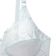 thumbnail image 3 of Bigersell Lace Bra and Panty Set Women Lace With Underwire Solid Color Double Breasted Push Up Bra Big & Tall Size Cotton Bra, Style 6679, White 40C, 3 of 3