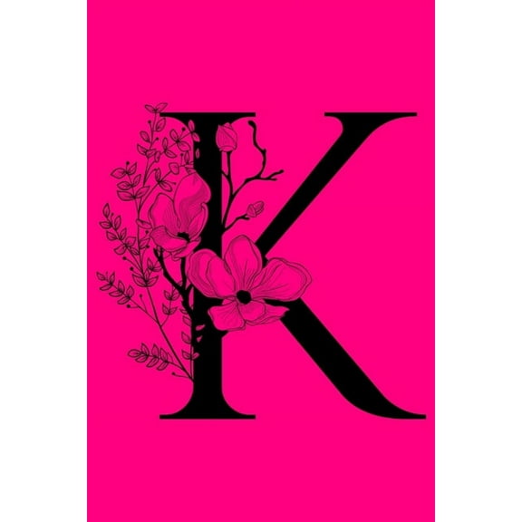 K: Monogram Initial Letter Notebook: Customized Monogrammed Gift Journal To Write In, (Paperback)