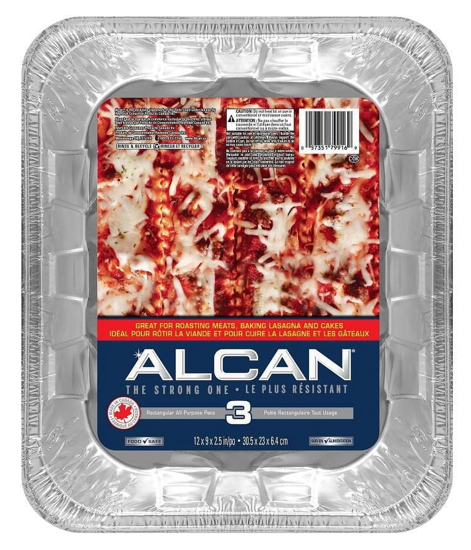 ALCAN® Essentials Aluminum Bakeware Rectangular All Purpose Pans 3 count, Alcan Essentials Rectangular All Purpose Pans 3-ct