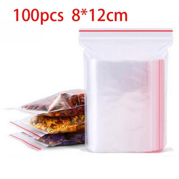 Resealable Zip Lock Bags Self Seal Clear Plastic Poly Bag Food Storage