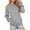 Grey, variant on Women Crew Neck Pullover Womens Sweatshirts No Hood Casual Solid Color Pullover Sweater Long Sleeve Crewneck Pocket Hoodless Sweatshirt Athletic Sportswear Apparel S