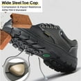 thumbnail image 3 of Steel Toe Boots for Men - Waterproof Slip Resistant Work Shoes, Safety Sneakers with Composite Toe, Lightweight Comfortable Industrial Shoes for Construction, 3 of 10