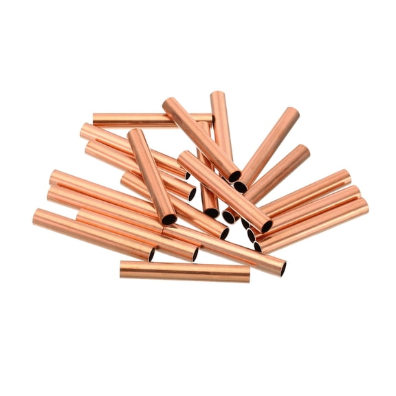 Uxcell 9/32" OD x 0.5mm Wall Thickness x 50mm Length 99.9% Copper Tube, 20Pcs Pure Copper Seamless Round Pipe Tubing
