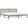 thumbnail image 6 of Pemberly Row Rectangular 76.0 x 80.0 Steel Bed Frame in Black, 6 of 10