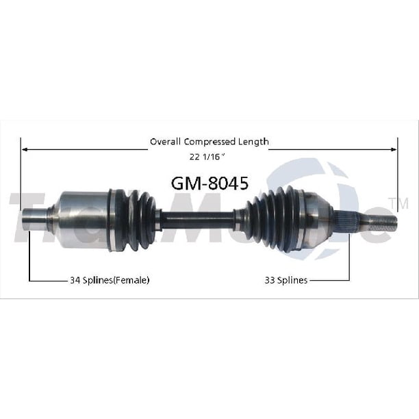 Oe Replacement For 2000 2005 Buick Lesabre Front Left Cv Axle Shaft Custom Limited Walmart Com Walmart Com