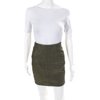 Pre-owned|Escada Sport Womens Tweed Metallic Mini Skirt Olive Green Size 36