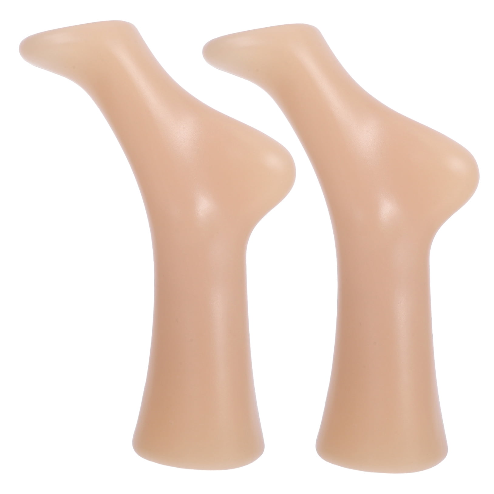 WHAMVOX 2pcs Plastic Foot Mannequin Women Socks Display Mannequin Jewelry Bracelet Stand Shoe Showcase Inverted Foot Model