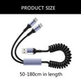 thumbnail image 3 of SIEYIO 66W USB C Cable Retractable Spring Design Double Type C Charging Cable, Supports Simultaneous Charging for Two Devices, 3 of 12
