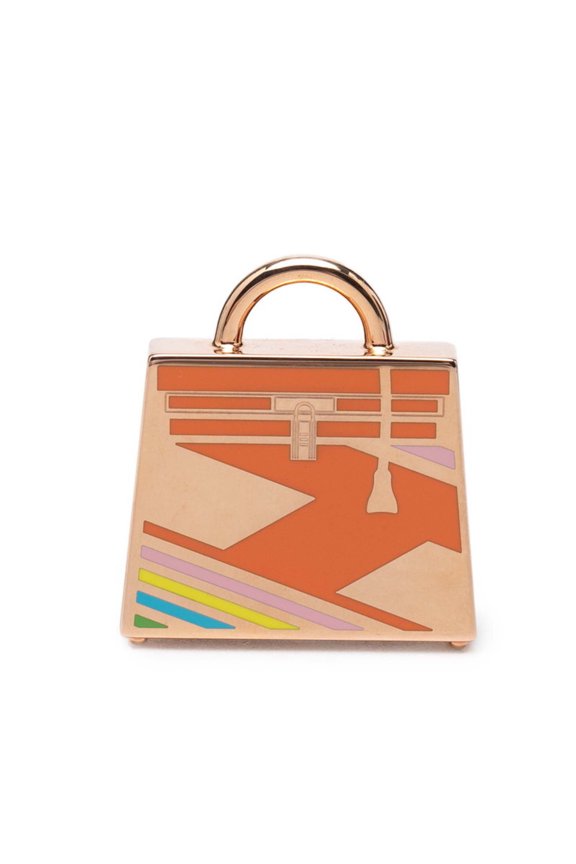 Pre-Owned Hermes Kelly Curiosit Pendant Top Charm, Gold Plated, Women's HERMES