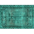 thumbnail image 1 of Ahgly Company Machine Washable Indoor Rectangle Persian Turquoise Blue Traditional Area Rugs, 5' x 8', 1 of 4