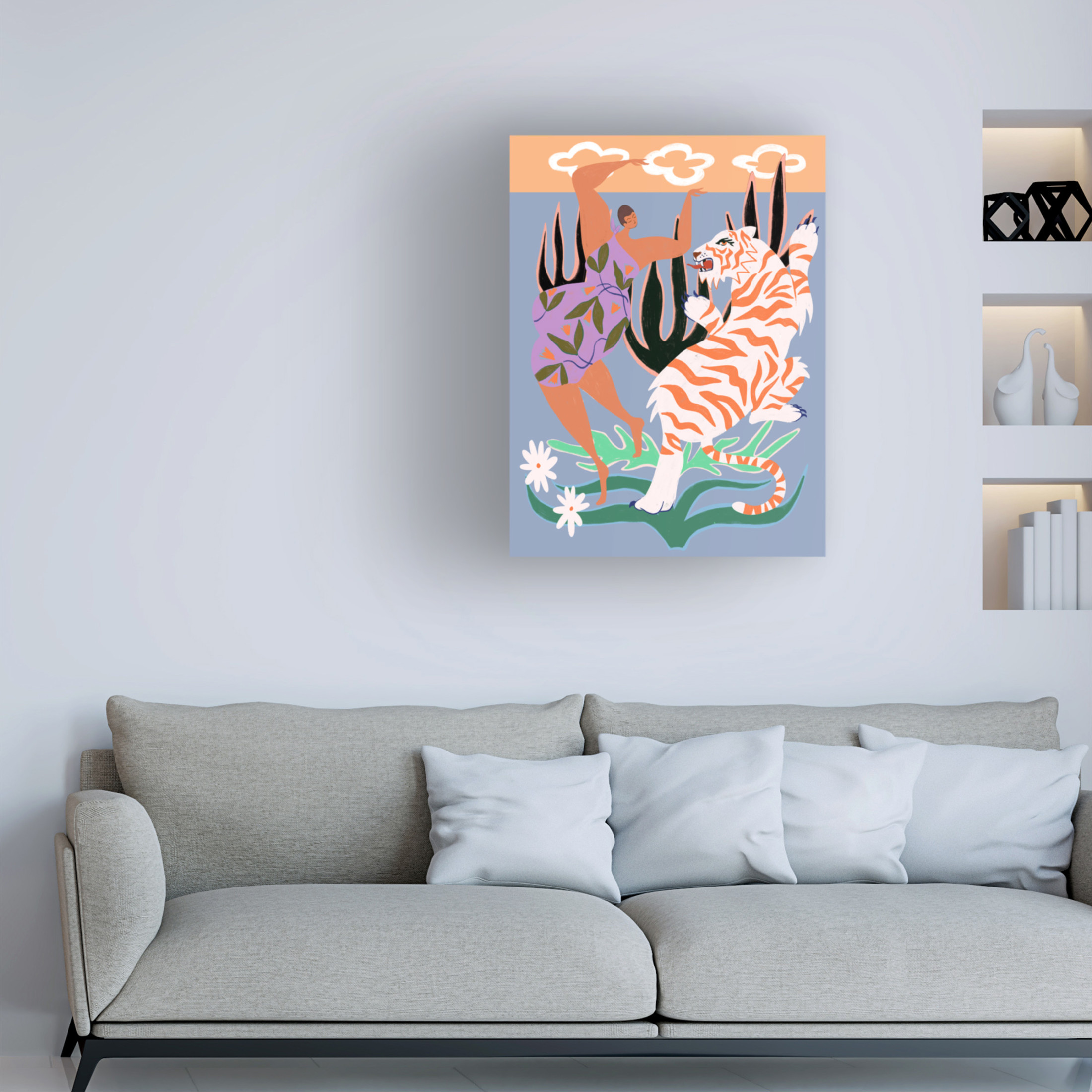 Trademark Fine Art Arty Guava  Hello Tiger Canvas Wall Art