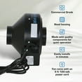thumbnail image 4 of Hurricane 4" Commercial Grade Inline Wall Fan For Ventilation Use (2 Pack), 4 of 12