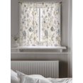 thumbnail image 5 of Vintage Chic Floral Tier Curtains 45 Inch Length,Sheer Curtains for Bedroom Living Room Window Farmhouse Flowers Birds Botanical Short Kitchen Curtains Drapes for Small Half Window 27.5"x45" 2 Panels, 5 of 7