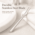thumbnail image 2 of Stainless Steel Facial Razor with 3 Replacement Blades, Reusable Dermaplaning Tool for Peach Fuzz Removal and Gentle Exfoliation, 2 of 7