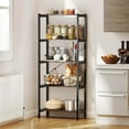 thumbnail image 2 of Costway 1 PCS 5-Tier Bookshelf Bookcase with Metal Frame & Dual Anti-Tipping Kits Storage Rack, 2 of 10