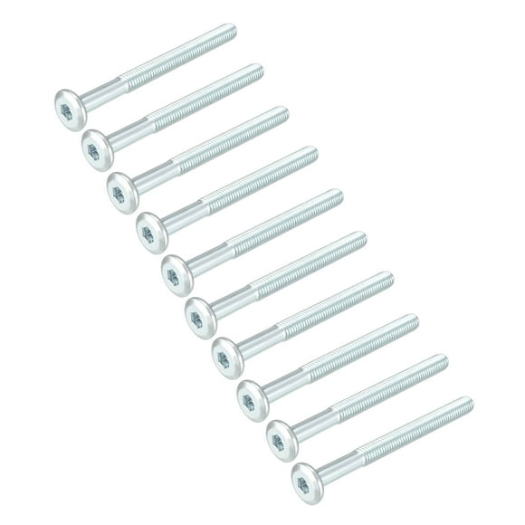 Tornillos de máquina de cabeza hexagonal Uxcell M6x80mm, fijaciones de acero al carbono, 20 piezas