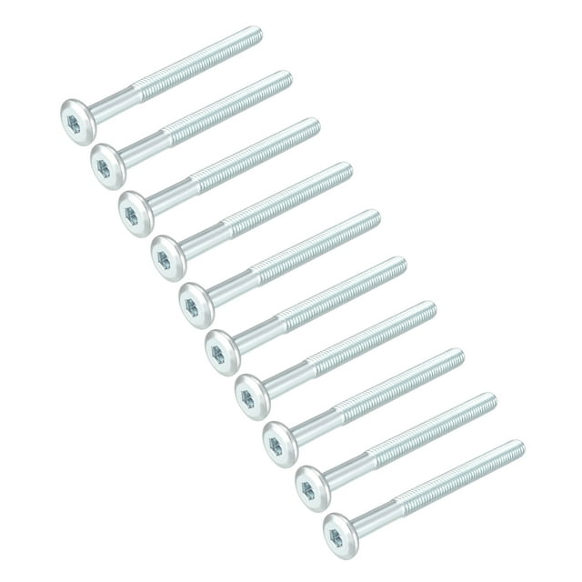 Tornillos de máquina de cabeza hexagonal Uxcell M6x80mm, fijaciones de acero al carbono, 20 piezas