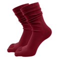 thumbnail image 5 of CUIYUAN Womens Crew Toe Socks Athletic Running Proper Toe Alignment Breathable Solid Color Cotton Long Finger Socks Women's Long Tube Warm Toe Socks Wicking Athletic Socks, 5 of 5
