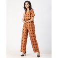 thumbnail image 3 of Moomaya V Neck Full Leg Printed Rayon Jumpsuit - Women's Elegant Jumpsuit, 3 of 9