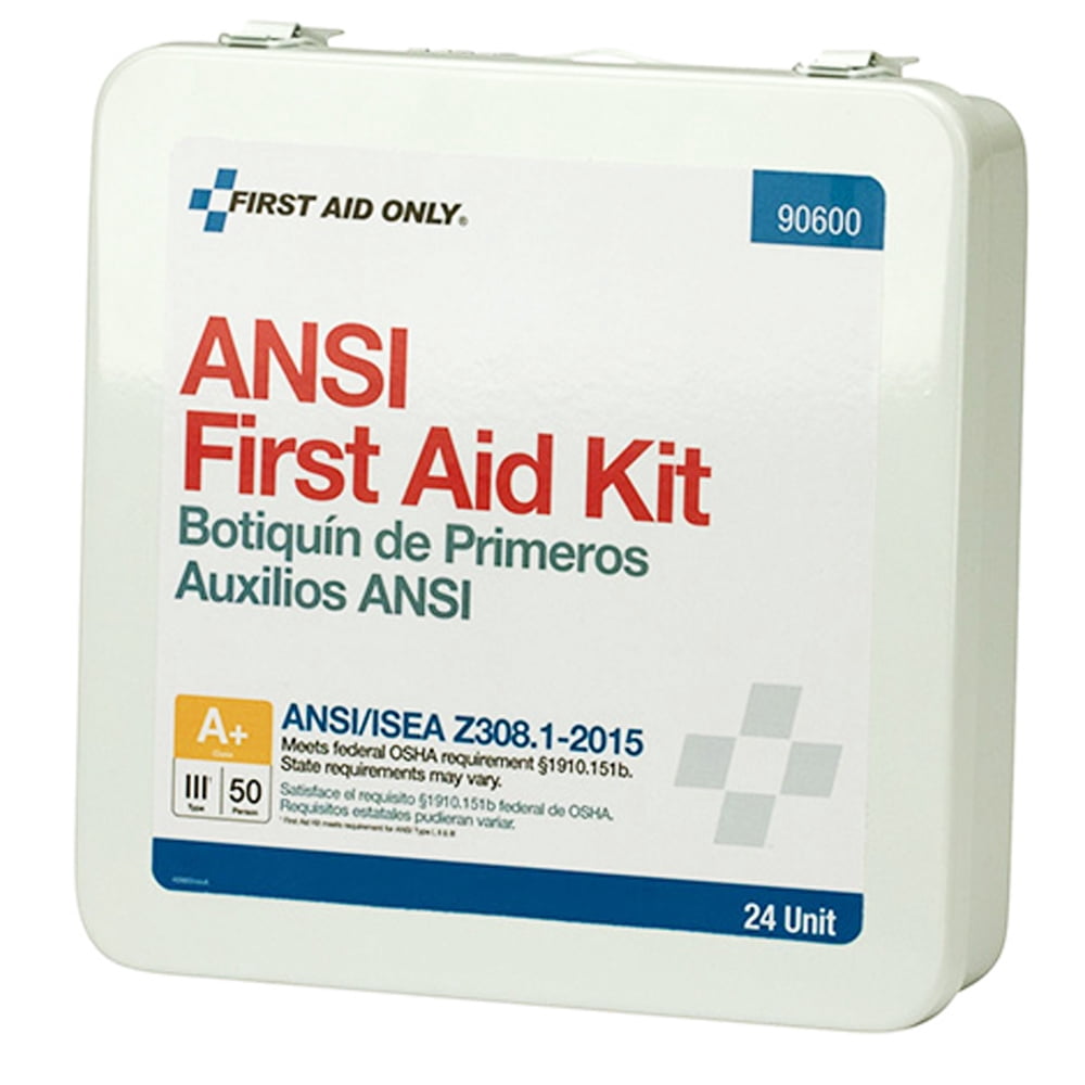 First Aid Only Unitized ANSI Class A Weatherproof First Aid Kit for 50 People, 24 Units