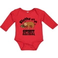 thumbnail image 3 of Inktastic Sloths Are My Spirit Animal with Cute Sloth Illustration Boys or Girls Long Sleeve Baby Bodysuit, 3 of 5