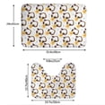 thumbnail image 3 of Honeii Penguin With Flowers Pattern Bathroom Anti-Skid Pad Bathroom Mat Vintage Seamless Pattern Not-Slip Toilet Rug Set, 3 of 6