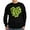 Black, variant on CafePress - Ginkgo Leaf Heart Sweatshirt (Dark) - Classic Crew Neck Sweatshirt