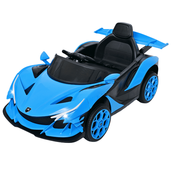 Carro Montable Eléctrico De Niños Aeiou B011 Apollo Sonido Azul