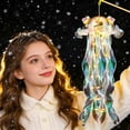 thumbnail image 6 of 12 Inch Diy Jellyfish Ribbon Lantern Craft Kit With Glowing Lights, Rabbit Accents, Handheld Stick & Hanging Rope, Creative Semi-Finished Art Set For Home Decoration, Family, 6 of 6