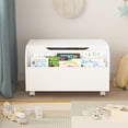 thumbnail image 2 of Bianlte Wood Storage Bench Toy Chest Bench Foot Rest Seat,Toy Chest Bench for Bedroom Living Room,White, 2 of 7
