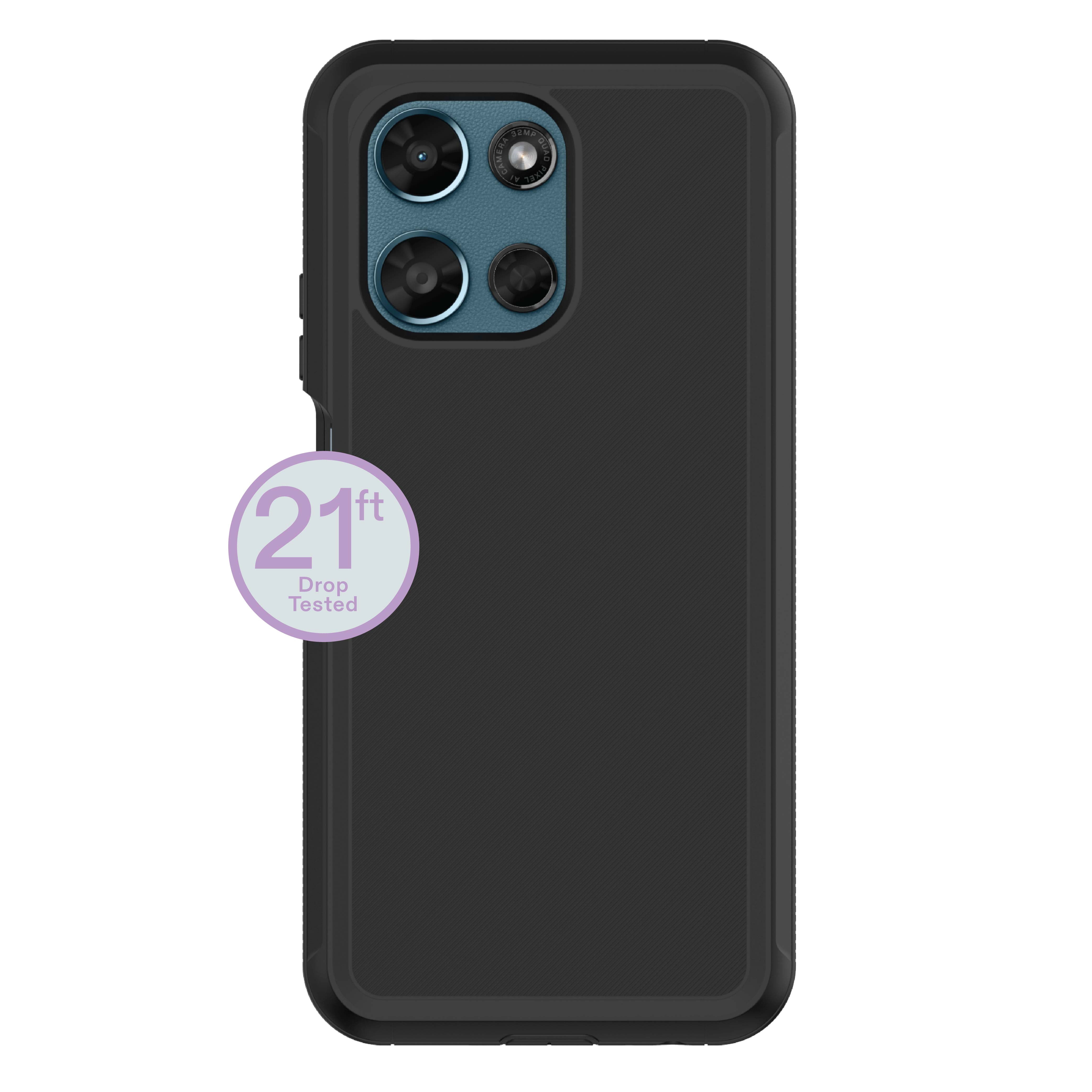 onn Rugged Phone Case for Motorola moto g PLAY (2026) - Black