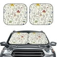 thumbnail image 2 of Fotbe Colorful Mushrooms and Plants 2-Piece Car Windshield Sun Shade | Sun Blocker for Car Windshield | Foldable Automotive Interior Accessories for Sun Protection-Small, 2 of 7
