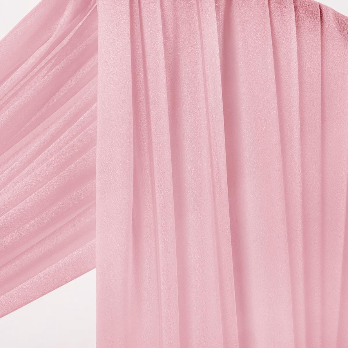 4 Piece 20Ft Dusty Rose Arch Draping Fabric Sheer Outdoor Curtain Backdrop