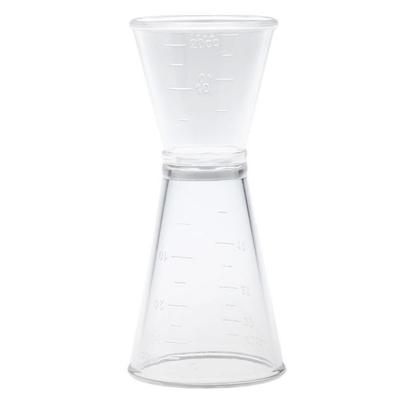 1 paquete Jigger Copa de medida de bebida de vino de cóctel doble Zulema 20 / 40ml 10cm