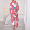 thumbnail image 6 of Wukai Yoga Unicorn Print Women's Pajama Set - Soft Long Sleeve Sleepwear for Comfort and Style-XX-Large, 6 of 9
