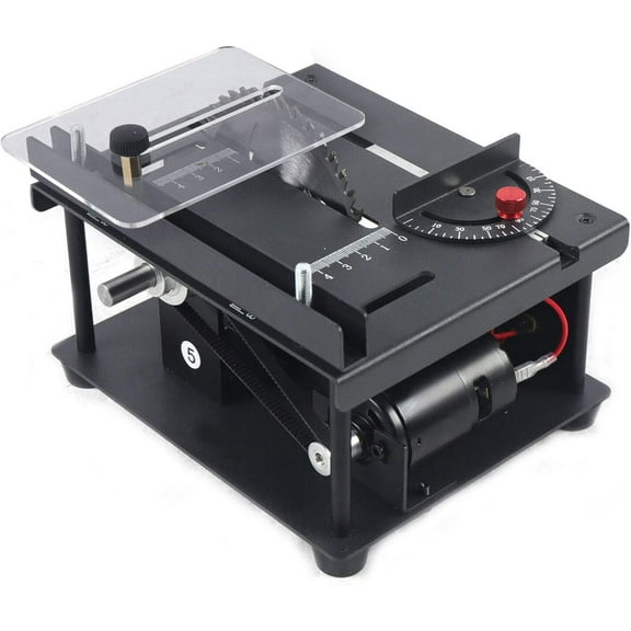 Multifunctional Hobby Table Saw for Woodworking, 0-90 Angle Cutting Portable DIY Saw, 33mm Cutting Depth (Cutting/Polishing Set)