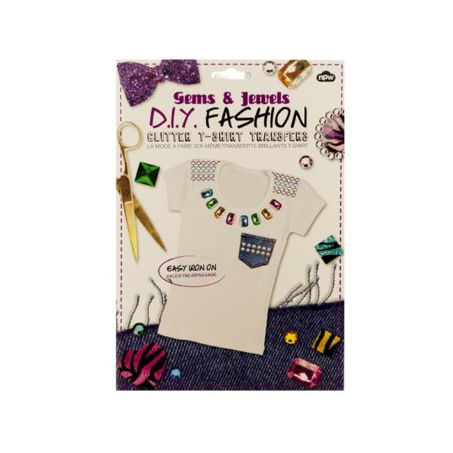 Bulk Buys GW07096 Do It Yourself Glitter TShirt Iron On Transfers