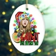 thumbnail image 2 of Iconic Miss Saint Nick Bohemian Christmas Ornament, Poetic Guitarist Feminine Rock Theme, 2 of 4