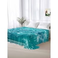 thumbnail image 5 of Turquoise Boho Full Size Flat Sheet, Wrinkleproof & Fadeproof Cooling Flat Bed Sheet Only, Abstract Art Floral Ethnic Tribal Breathable Soft Bedding Top Sheets 81 x 96 Inches, 5 of 8