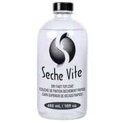 Seche Vite Dry Fast Top Coat- Glossy, High Shine Finish - Refill Bottle - 16oz