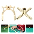 thumbnail image 1 of Luxshiny 2Pcs Copper Material Golden Pool Cue Bridge Stick for Pool Table with Stable and Sleek Design, 1 of 8