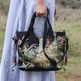 thumbnail image 2 of GASTROPOD Tote Bagfor Women,Canvas Embroidery Laptop Bagfor Women,National Style Travel Bagsfor Women,Dark Blue, 2 of 2