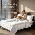 thumbnail image 5 of REGALWOVEN Fitted Sheet, Polyester Bed Sheets, Cooling and Breathable for All Seasons White 1 PC 60.2x79.9 inch, 5 of 5