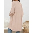 thumbnail image 3 of Women's Fall Long Batwing Sleeve Open Front Chunky Knit Cardigan Sweater, 3 of 19