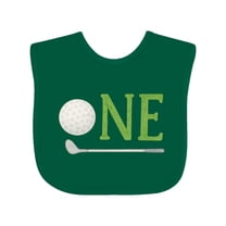 Inktastic Golf Themed First Birthday One Boys or Girls Baby Bib